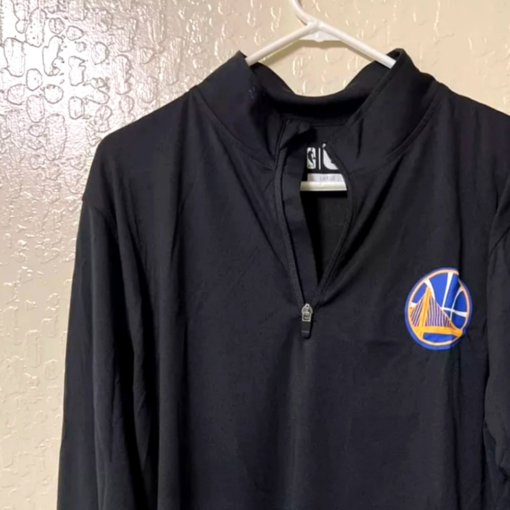 SOLD. Golden State Warriors NBA Net-DRI 1/4 Zip Men's Black Pullover Jacket Top
